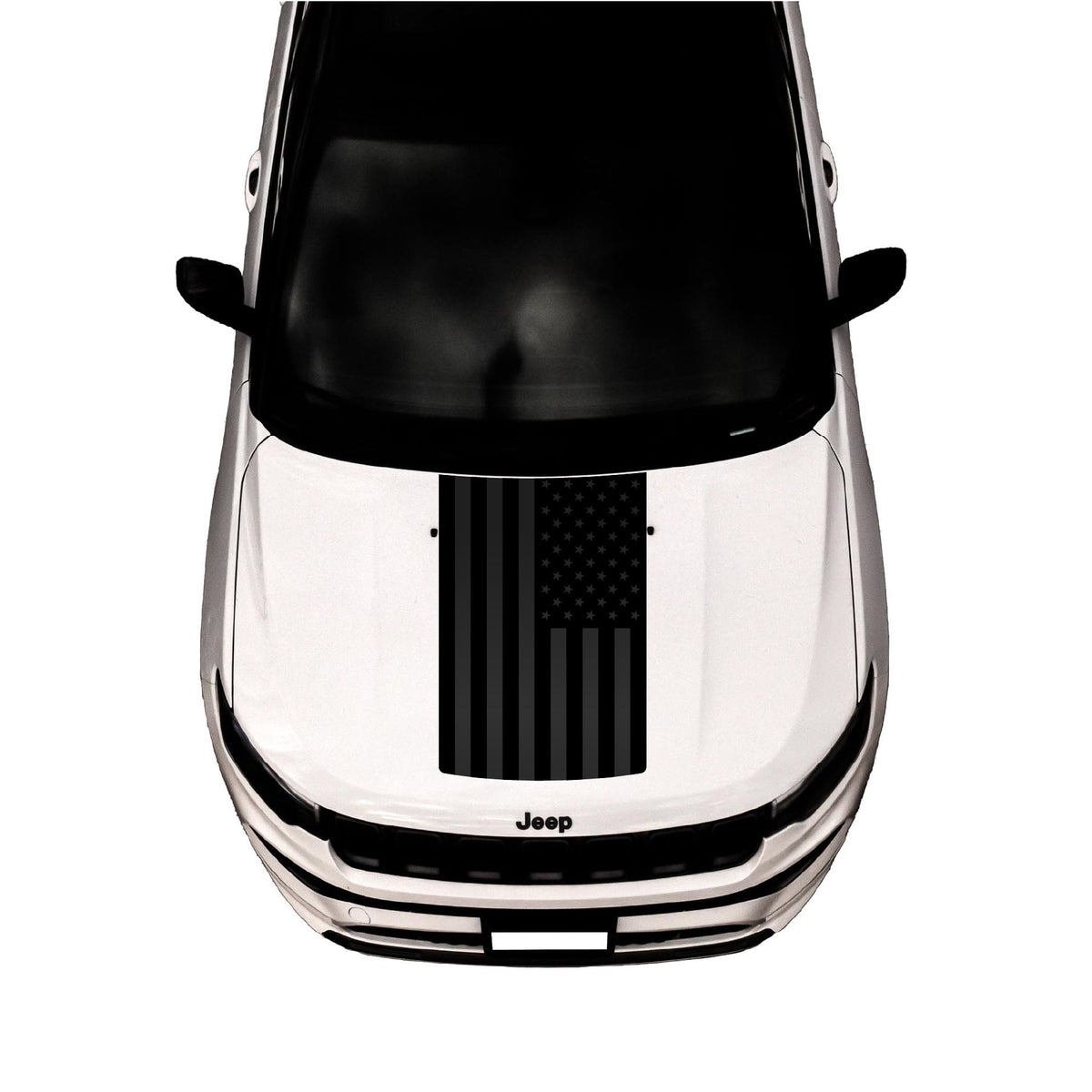 Hood Graphic for Compass | Black Flag - fits Jeep Compass MP 2017-2024