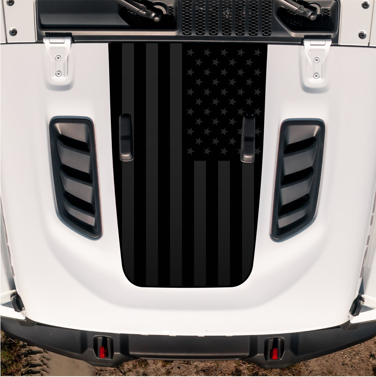 Hood Graphic for RUBICON | Black Flag - fits Wrangler JL & Gladiator JT