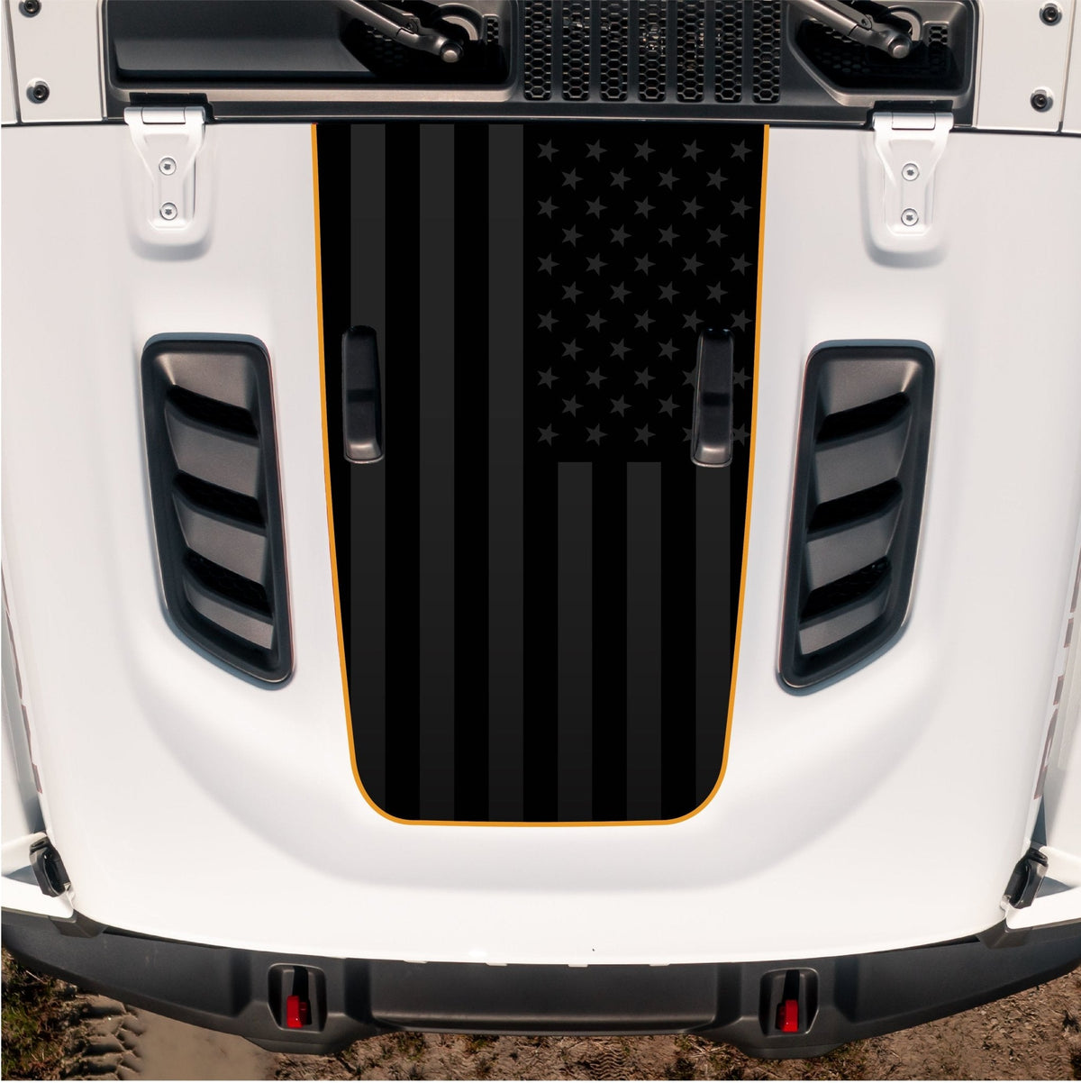 Hood Graphic for RUBICON | Black Flag - fits Wrangler JL & Gladiator JT