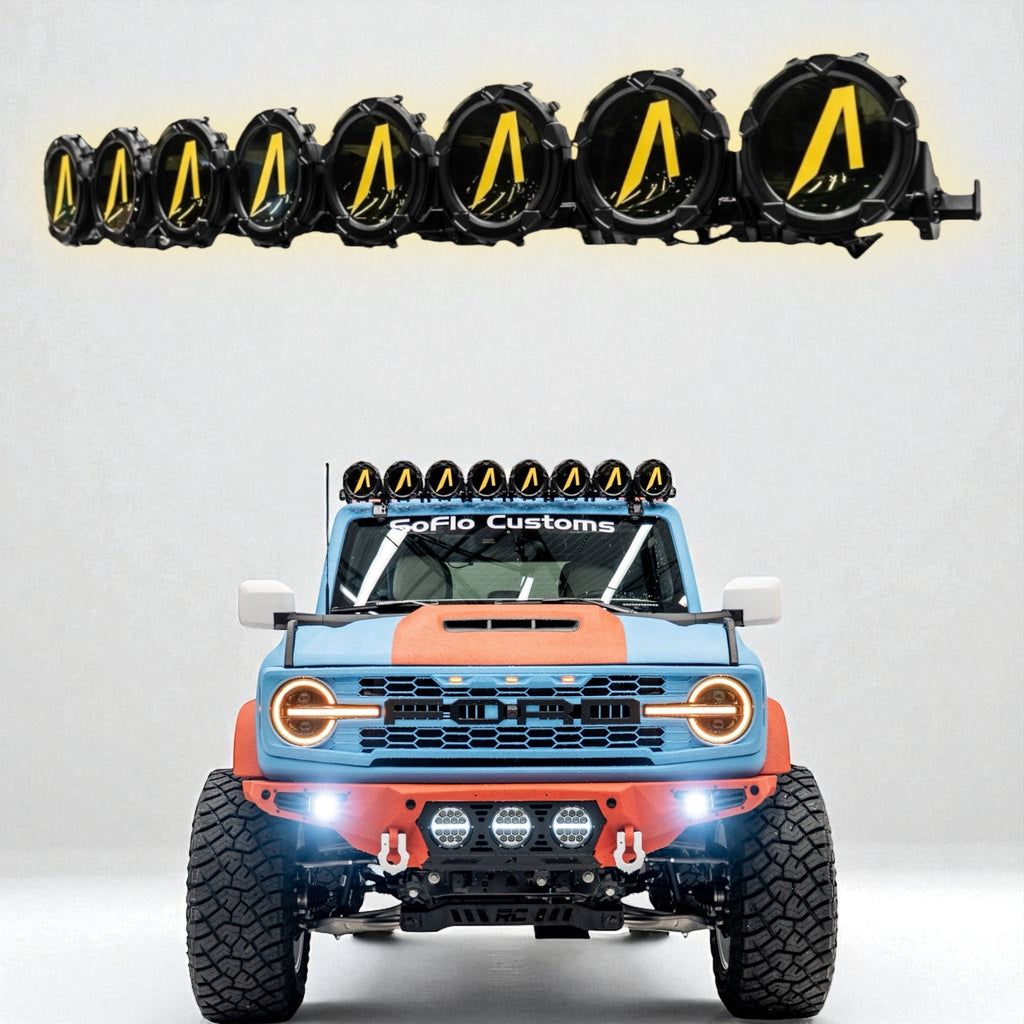Bronco 2021-2026 8 LED Circle Light Bar with A Covers