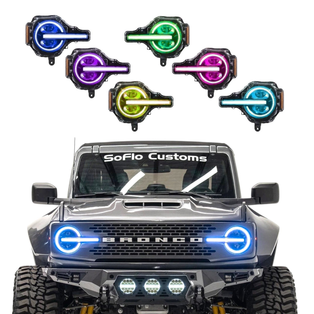 Ford Bronco RGB Halo Headlights 2021-2027