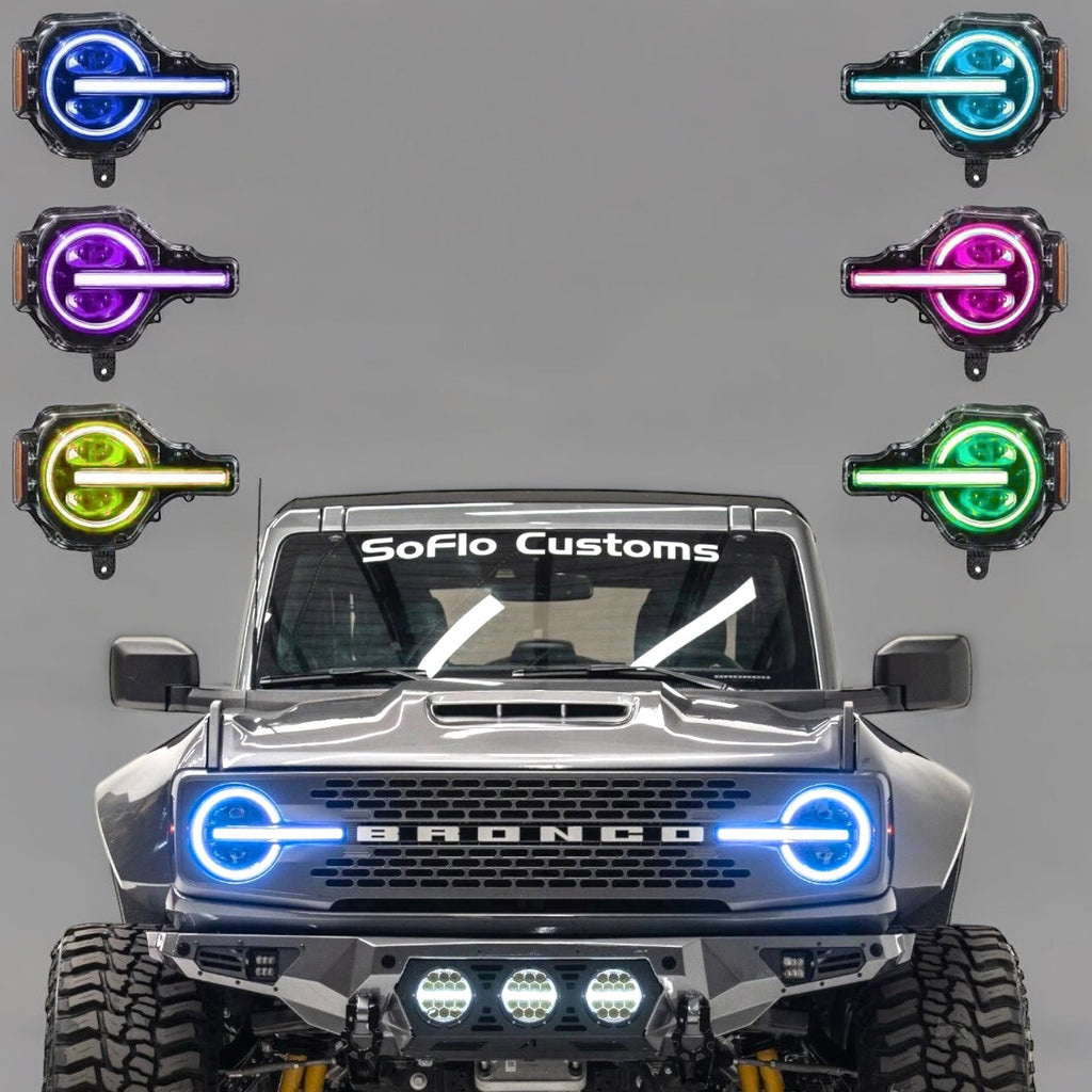 Ford Bronco RGB Halo Headlights 2021-2027