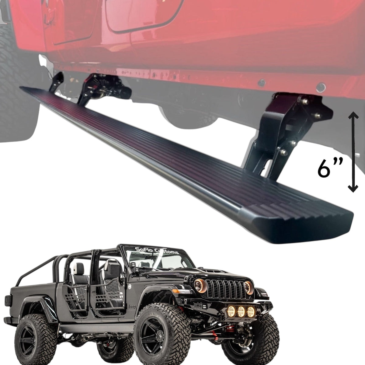 Jeep Gladiator 6 Inch Powersteps Running Boards 2020-2027