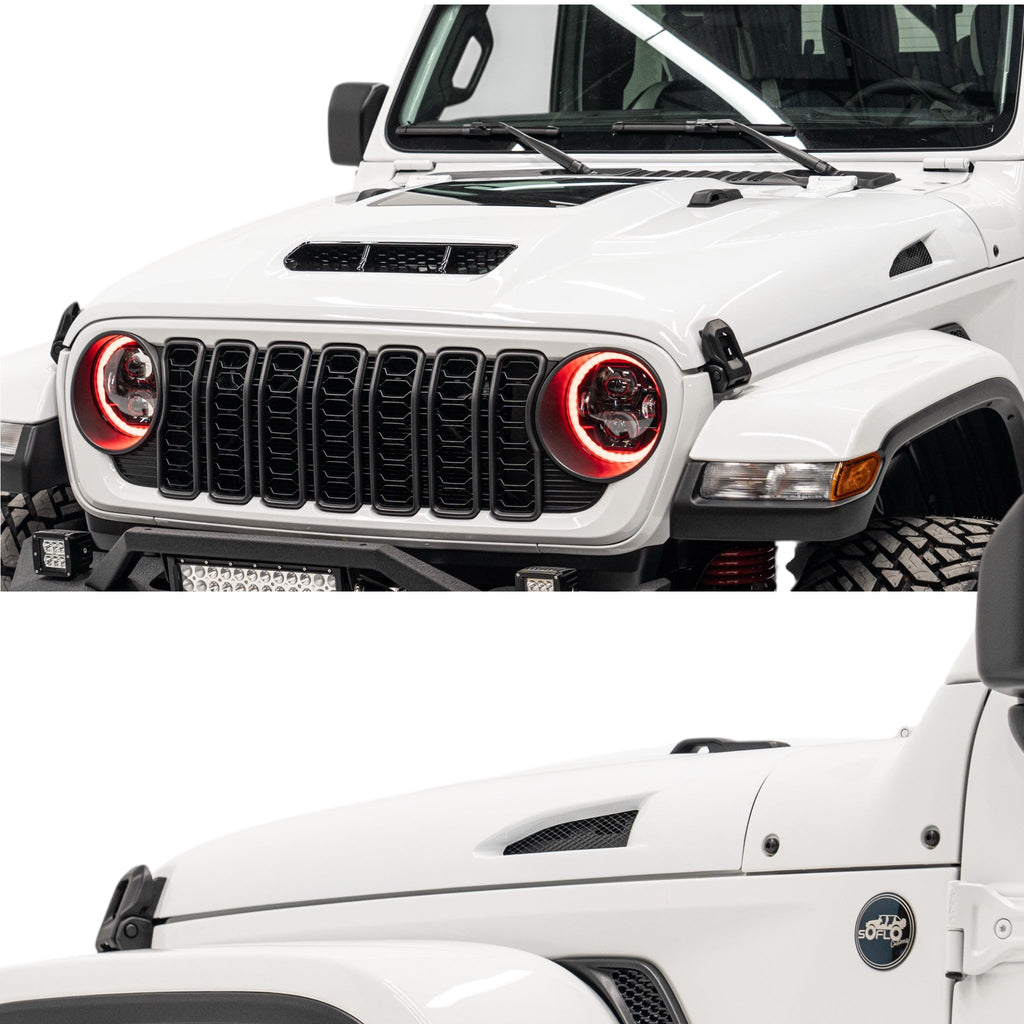 Jeep Wrangler SoFlo Custom Hood with Clear Insert 2018-2027