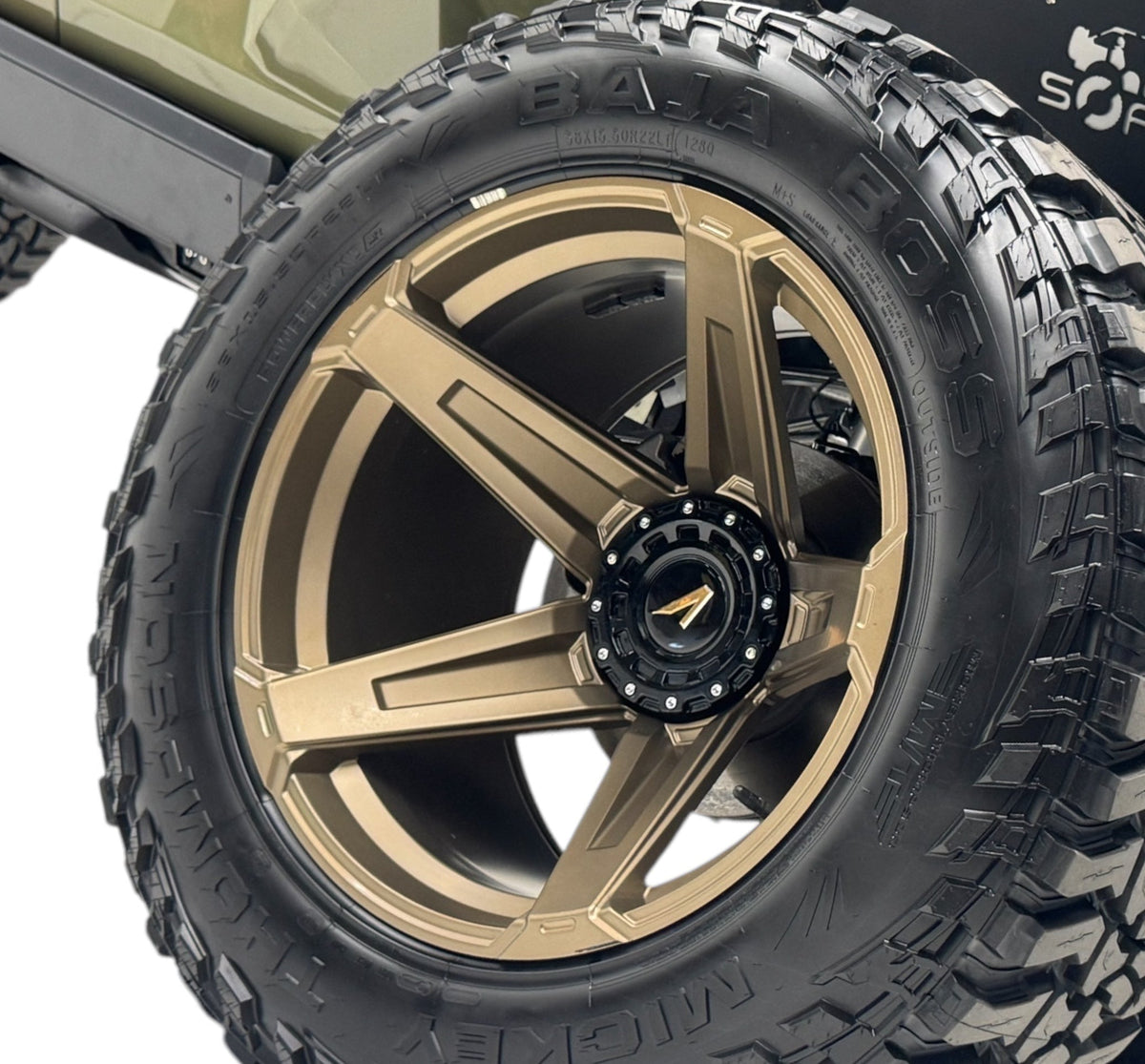 Apocalypse 5 Spoke Wheel for Jeep Wrangler and Gladiator 5 Lug (Bronze)