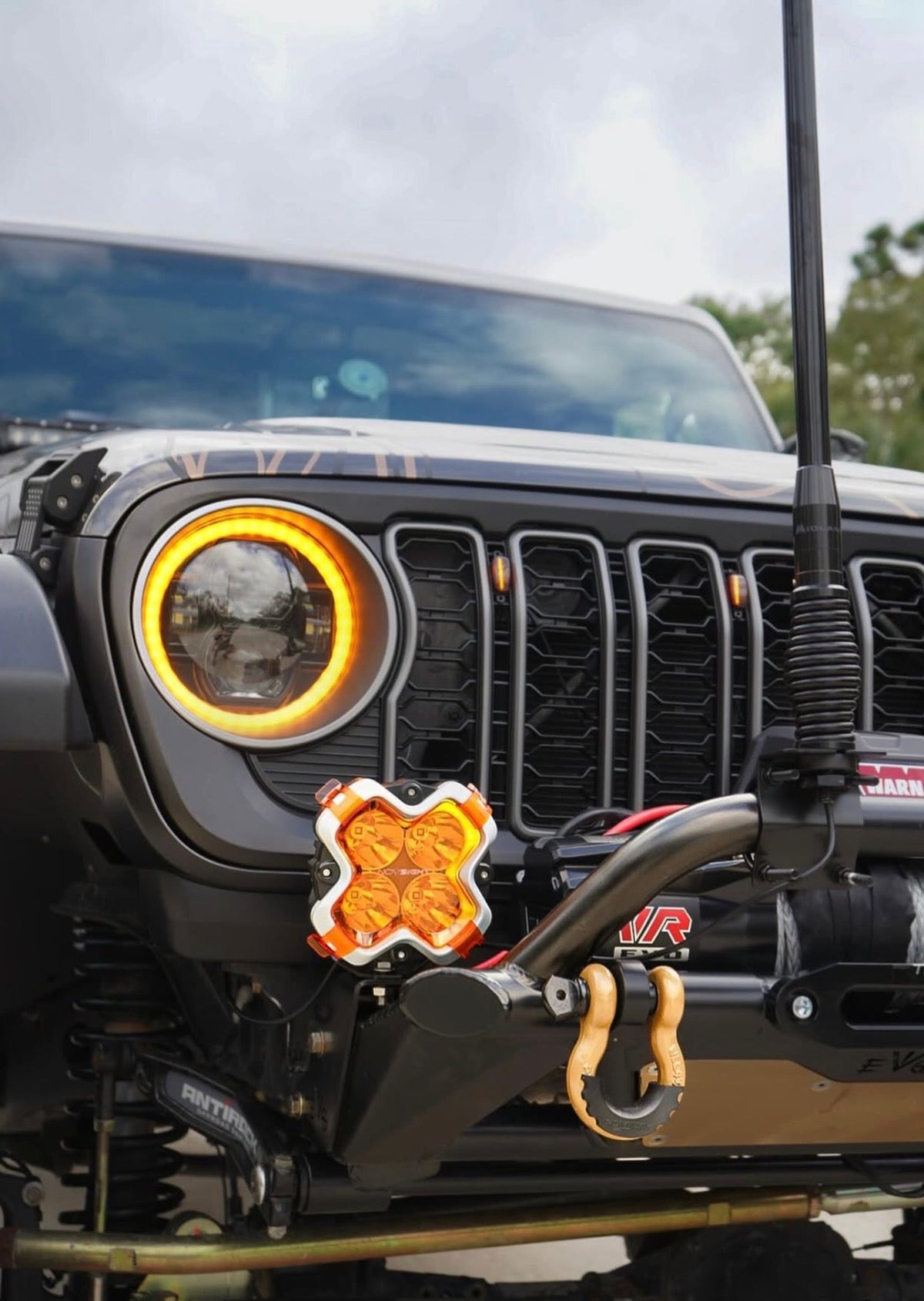 Satin Black Front Grille fits Jeep Wrangler JL/ Gladiator JT *Primer Coated