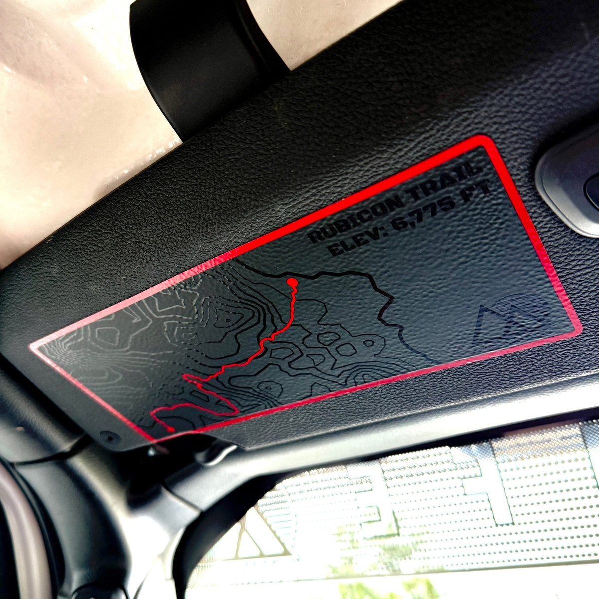 Sun Visor Decal Set – Covers OEM Warning Labels | Driver + Passenger