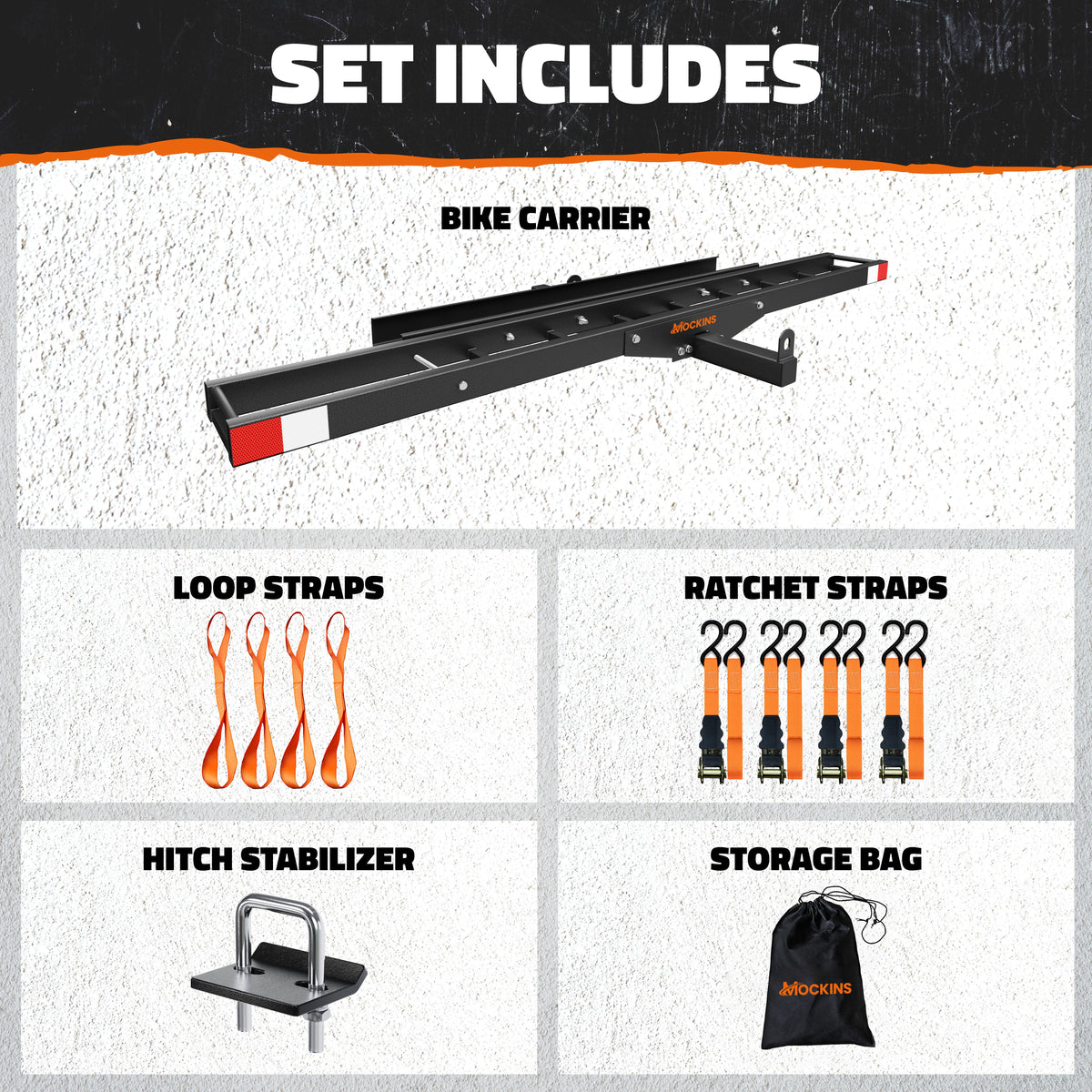 73" Hitch Motorbike Carrier with Loading Ramp