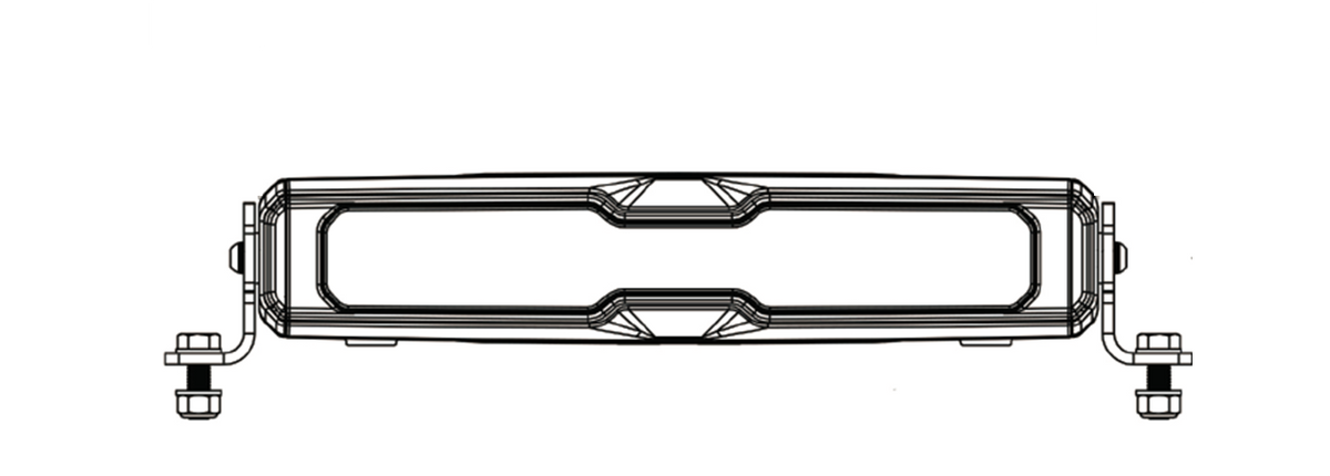 V12 Black 4300 eLumen 12" Hyperion Series Light Bar