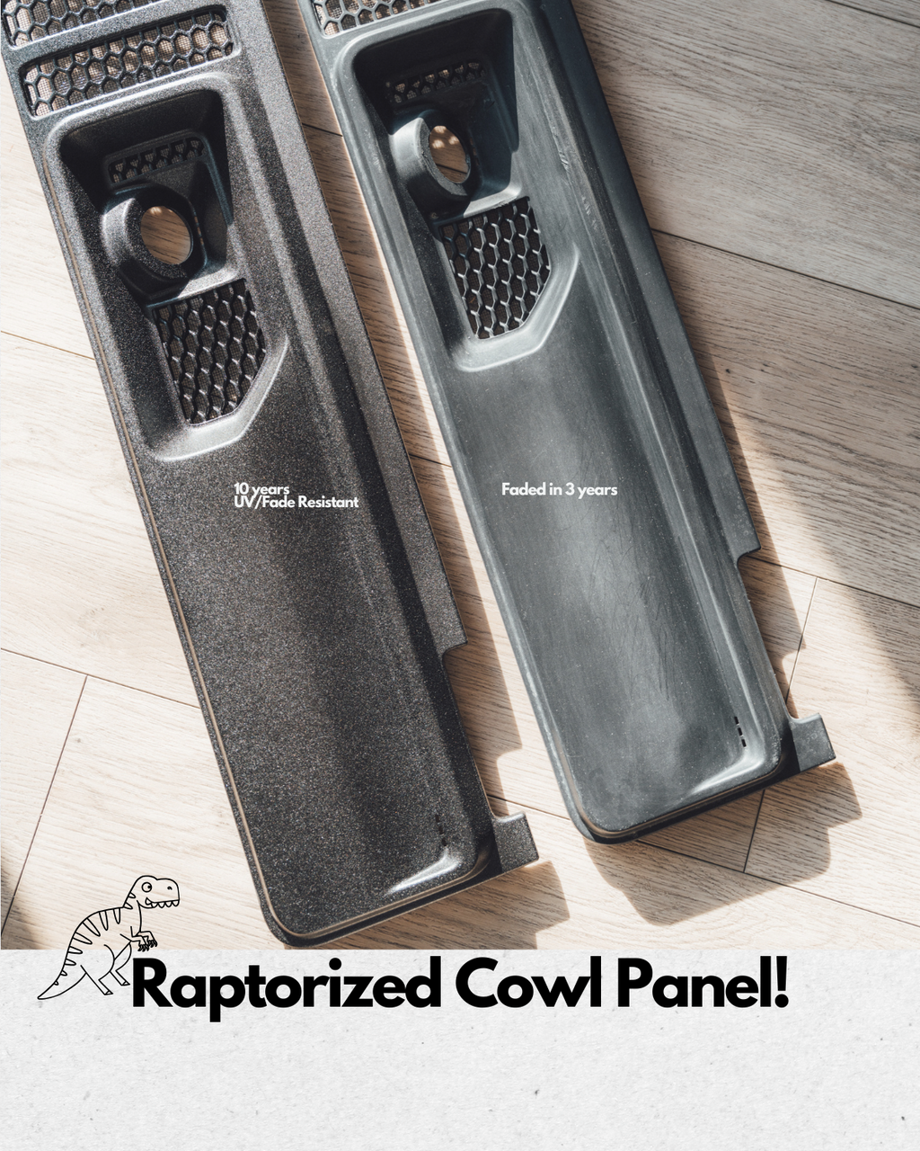 Raptorized OEM Cowl Wiper Panel for Jeep Wrangler JL & Gladiator JT | OEM Grainy Textured - Fade-Resistant