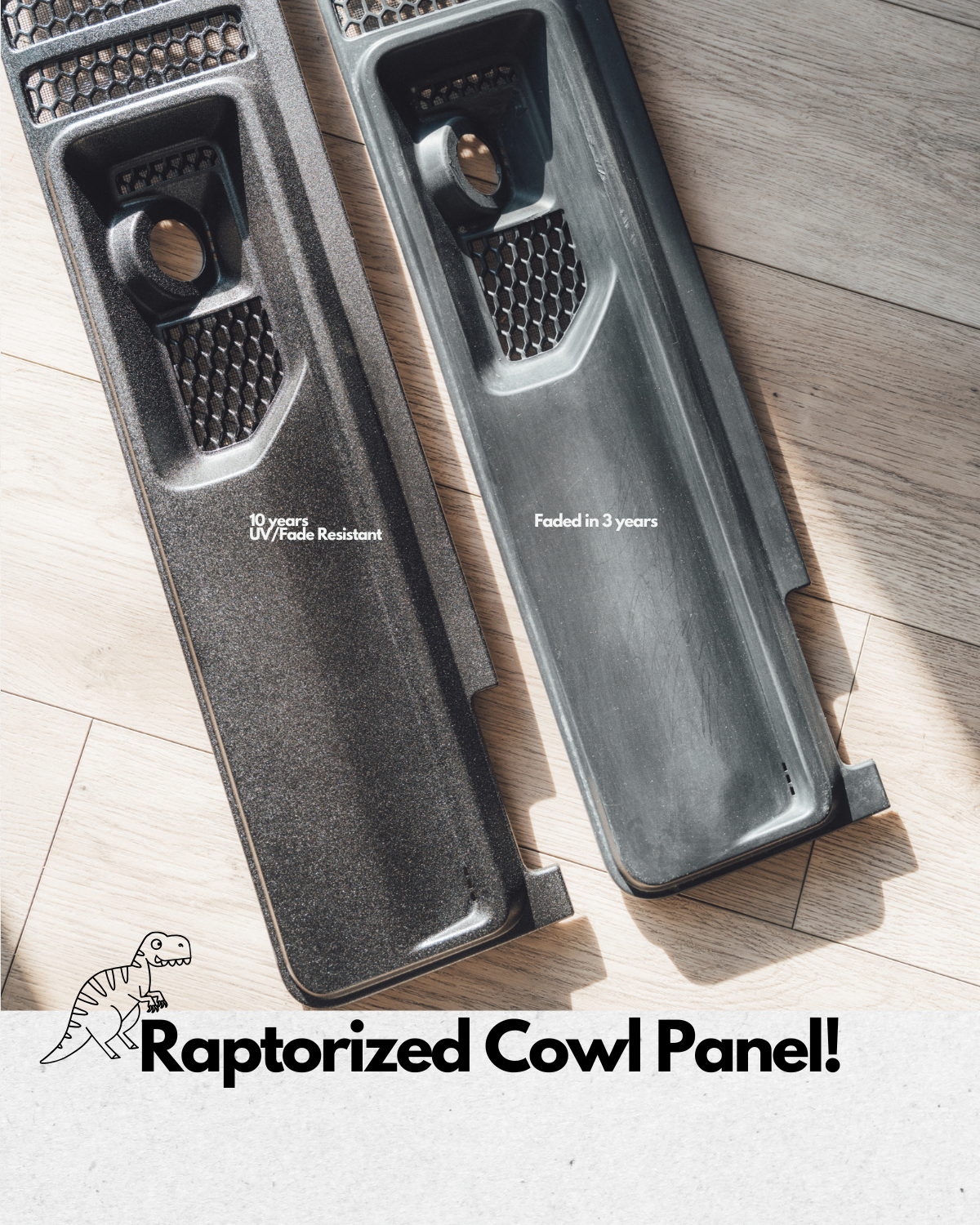 Raptorized OEM Cowl Wiper Panel for Jeep Wrangler JL & Gladiator JT | OEM Grainy Textured - Fade-Resistant