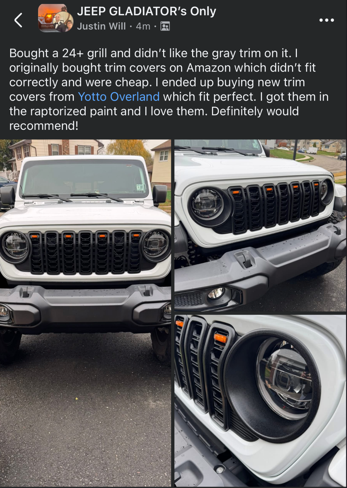 Blackout Insert Covers fits JL/JT 24+ Grille * Silver Delete
