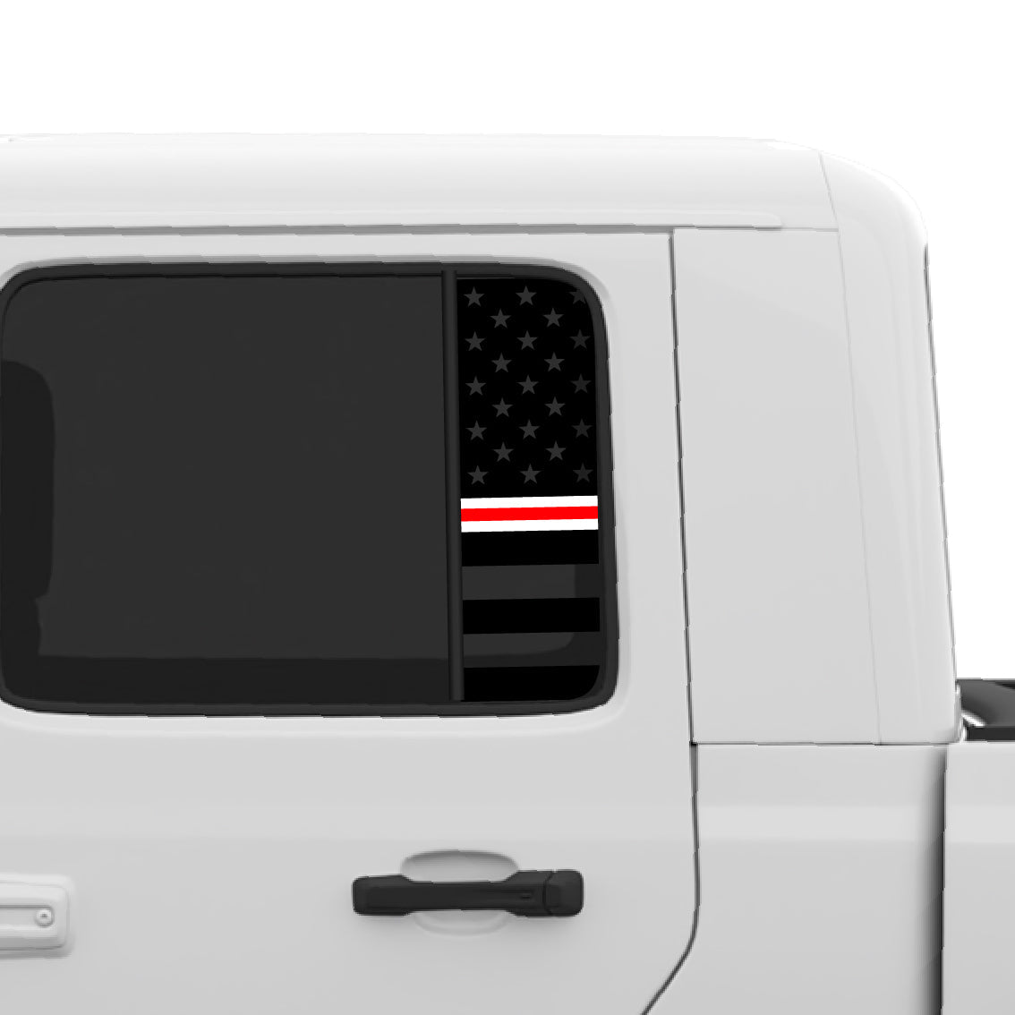Thin Line Flag Window Graphic for Gladiator JT and Wrangler JLU | Set of 2