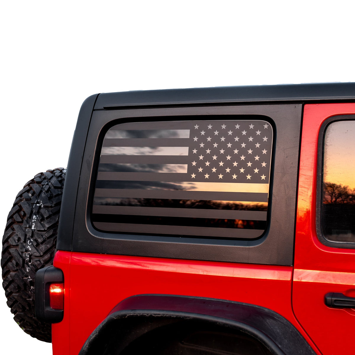 American Flag Window Graphic for Wrangler | Set of 2