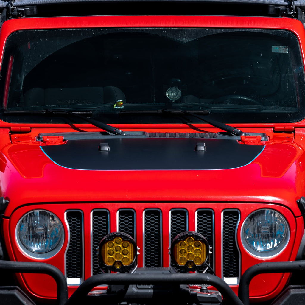 Black Topo Hood Graphic | fits Wrangler JL and Gladiator JT