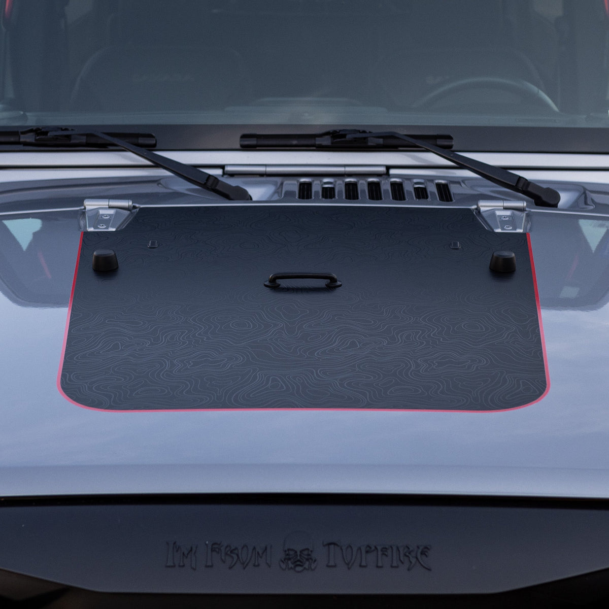 Hood Graphic for Wrangler JK | Black Topo