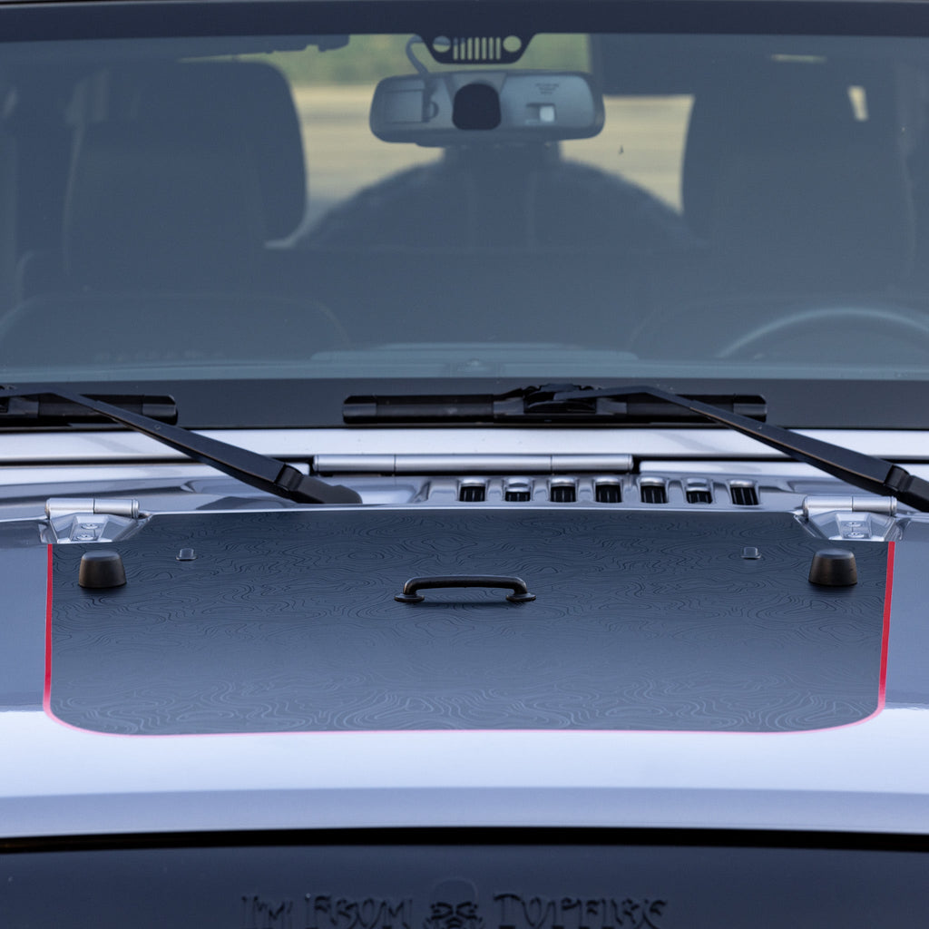 Hood Graphic for Wrangler JK | Black Topo
