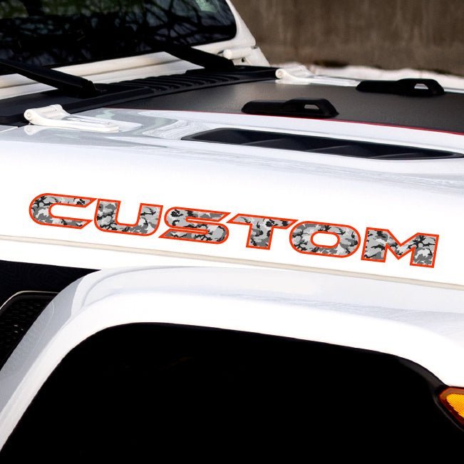 Camo Hood Lettering | Set of 2