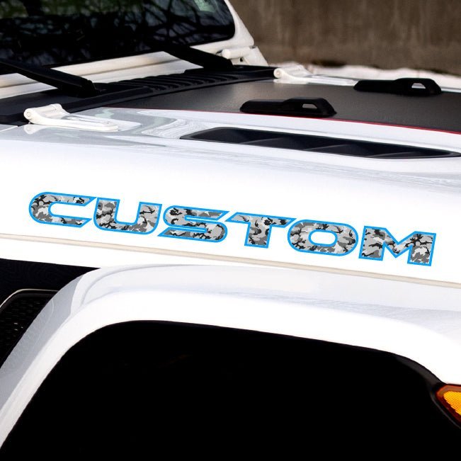 Camo Hood Lettering | Set of 2