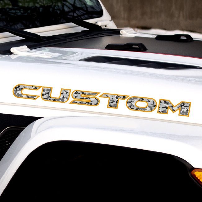 Camo Hood Lettering | Set of 2