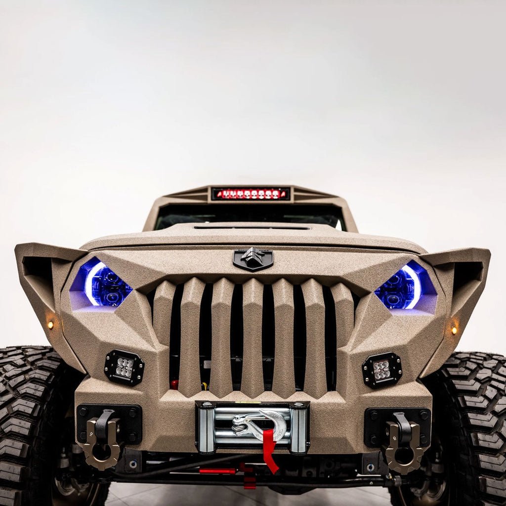 Jeep Gladiator Front Grille Bumper 2020-2027 Black Armor Finish