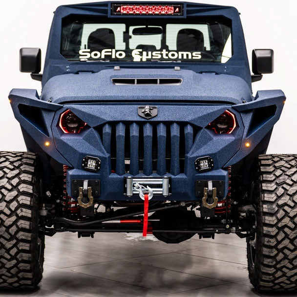 Jeep Gladiator Front Grille Bumper 2020-2027 Black Armor Finish