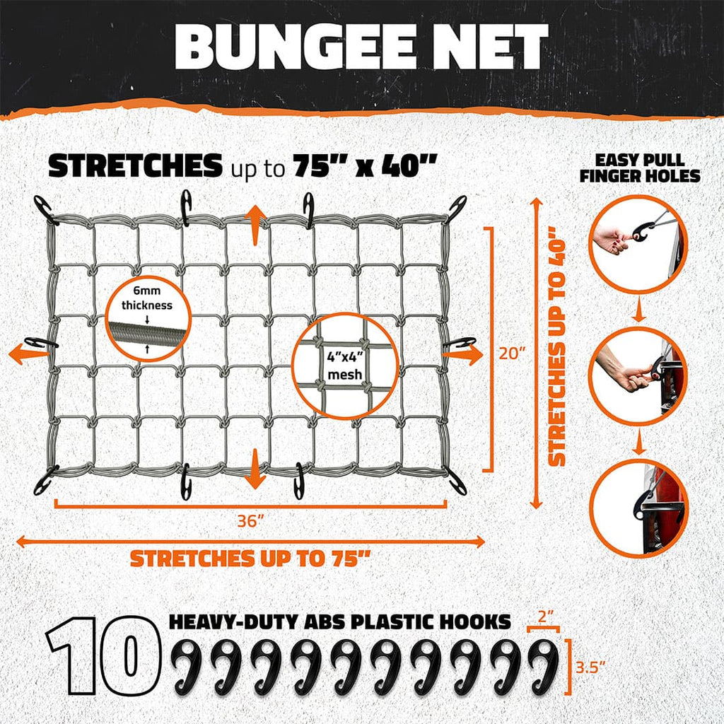 Heavy-Duty Cargo Bungee Nets