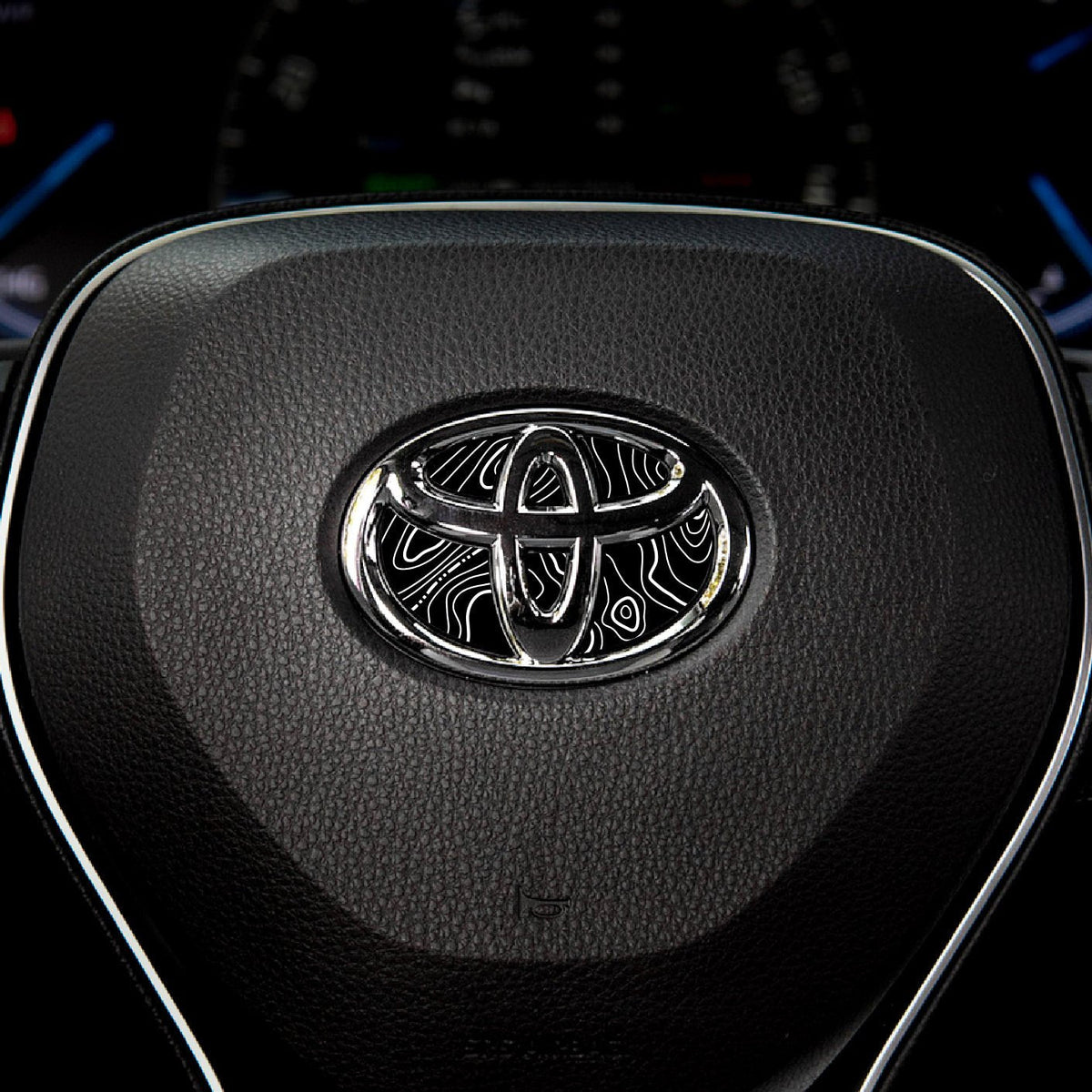 Topographical Map Steering Wheel Decal for Toyota Models 2007-2024