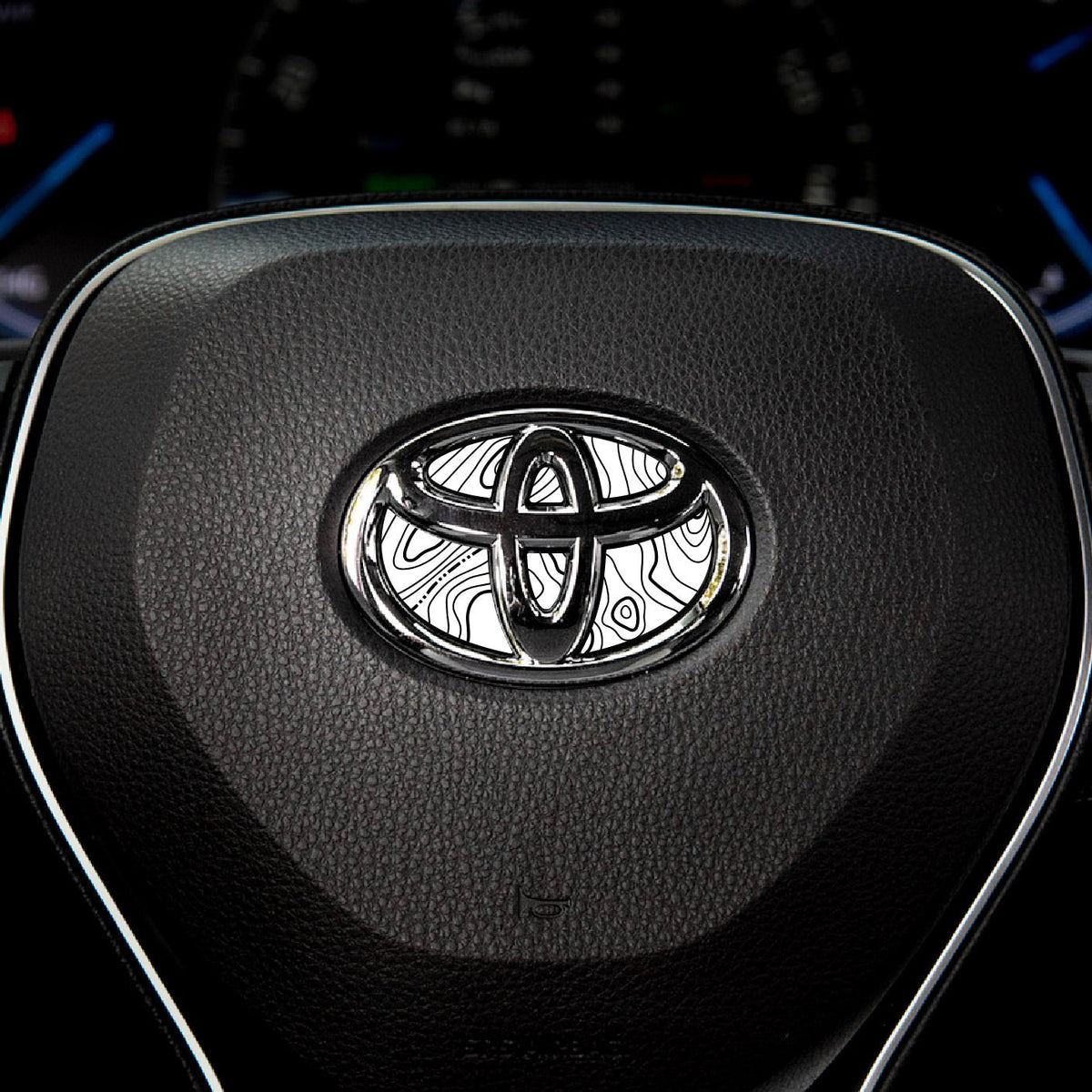 Topographical Map Steering Wheel Decal for Toyota Models 2007-2024